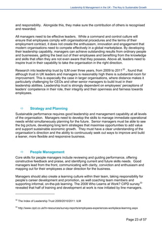 Leadership & Management in the UK - the key to sustainable growth | PDF
