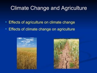 Climate Change and Agriculture ,[object Object],[object Object]