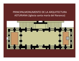 PRINCIPALMONUMENTO DE LA ARQUITECTURA
 ASTURIANA (Iglesia santa maría del Naranco)
 