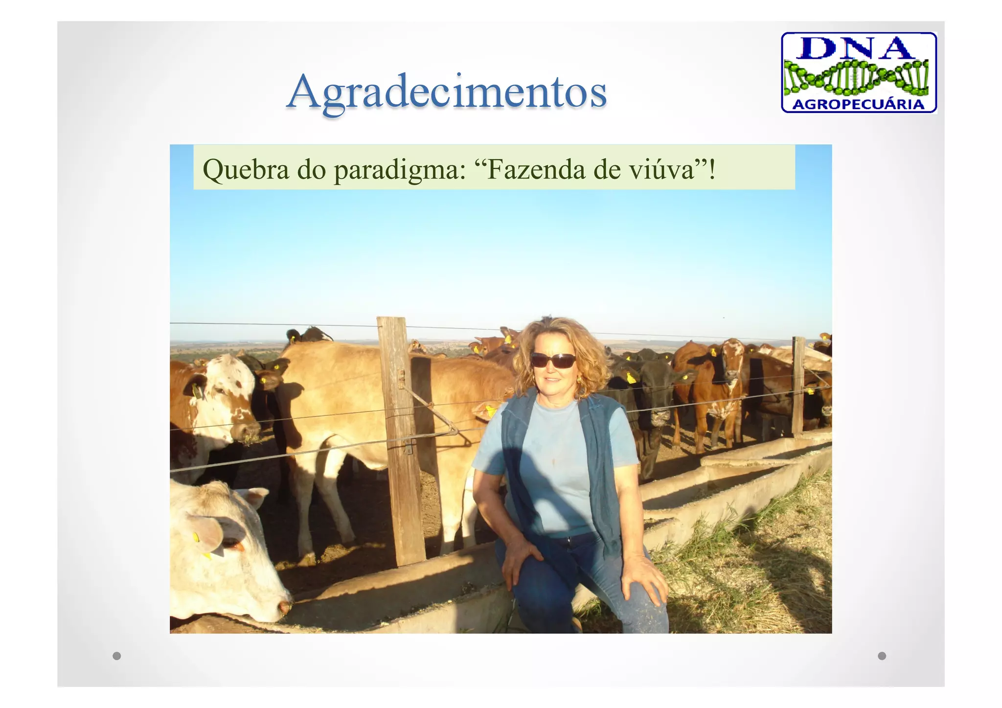 Quebra do paradigma: “Fazenda de viúva”!
 