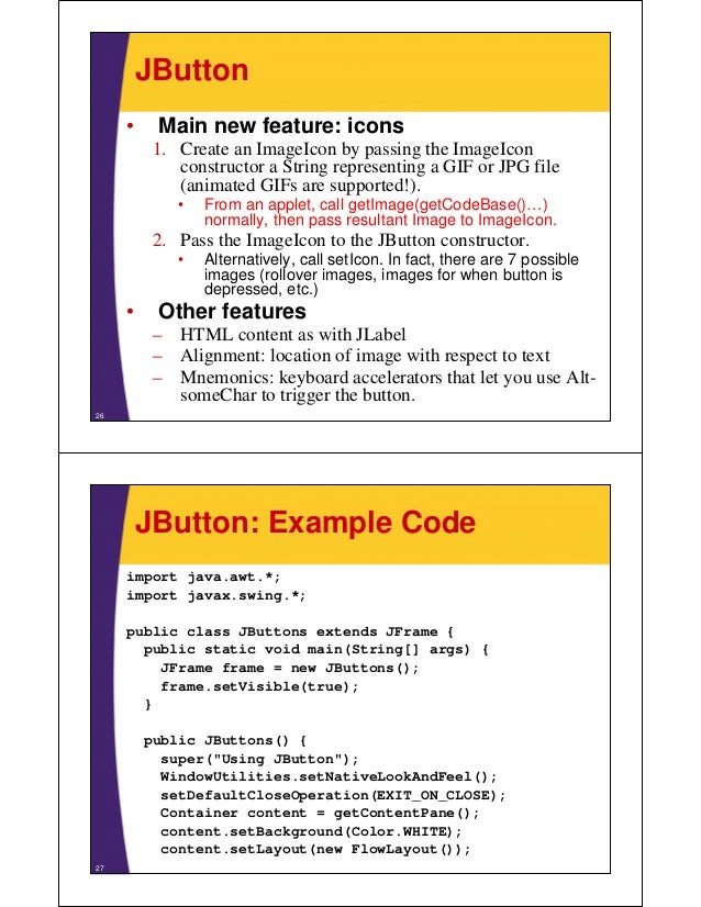 Basic Java Swing Programming Tutorials Java Tutorials For