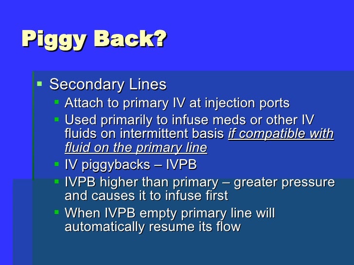 MICP 12 Common Infusions