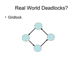 Real World Deadlocks?
• Gridlock
 
