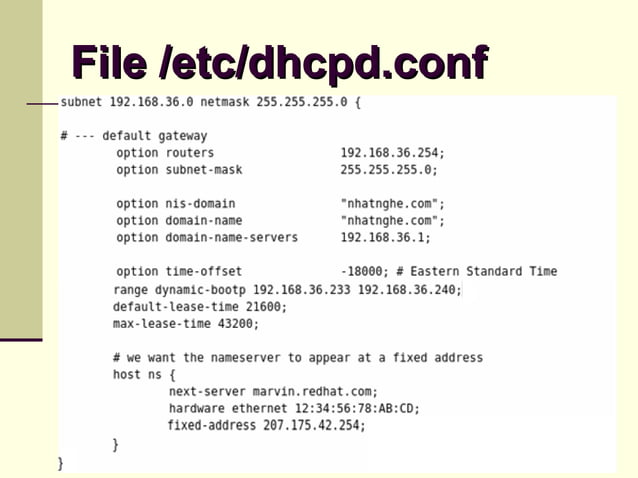 12 dhcp server | PPT