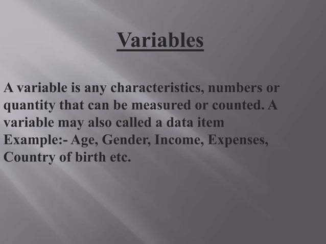 Types of Variables | PPT
