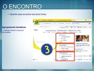 Quando esse encontro traz bons furtos: Agrupamento temáticos Visando orientar a busca por informações. O ENCONTRO 