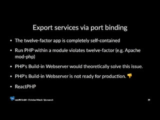 12 Factor Apps with PHP
