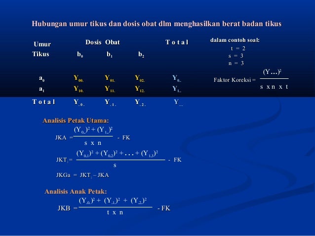 Contoh Soal Dan Jawaban Rancangan Petak Terbagi