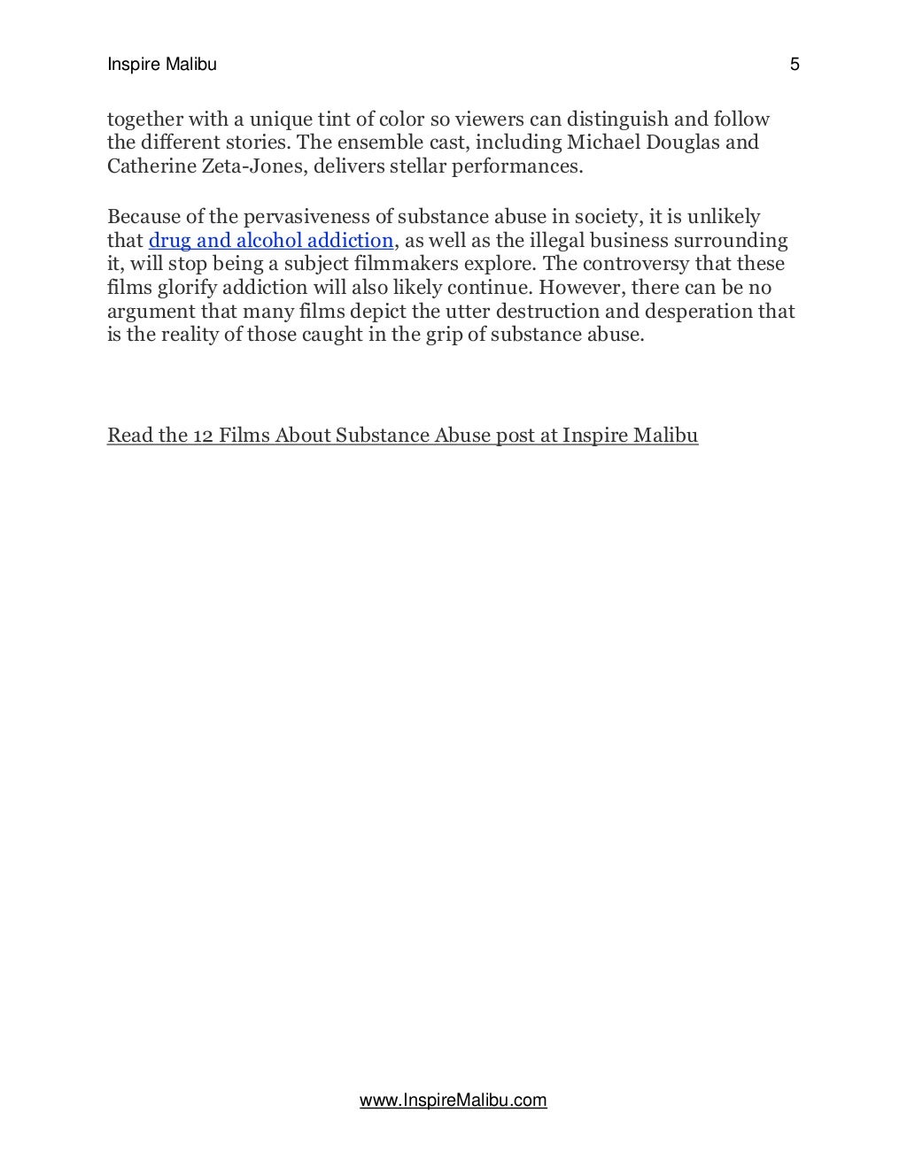 12 Films About Substance Abuse