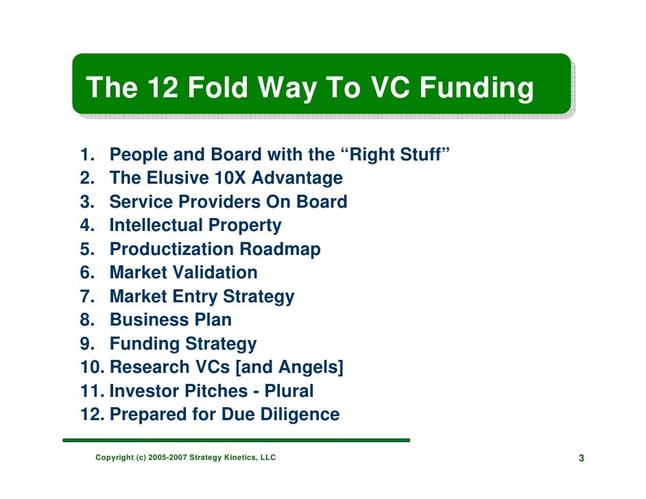 12 Fold Way To Venture Capital Funding - 웹