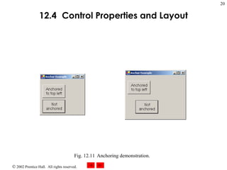 12.4   Control Properties and Layout Fig. 12.11 Anchoring demonstration. 