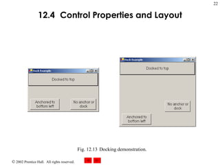 12.4   Control Properties and Layout Fig. 12.13 Docking demonstration. 