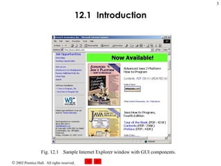 12.1 Introduction Fig. 12.1 Sample Internet Explorer window with GUI components. 