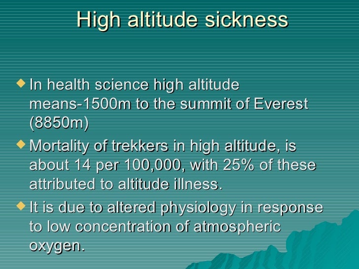 12. high altitude sickness