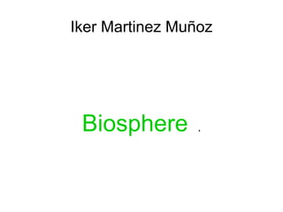 Iker Martinez Muñoz
Biosphere .
 