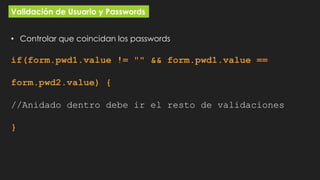 Introducción a Javascript: Formularios | PPTX