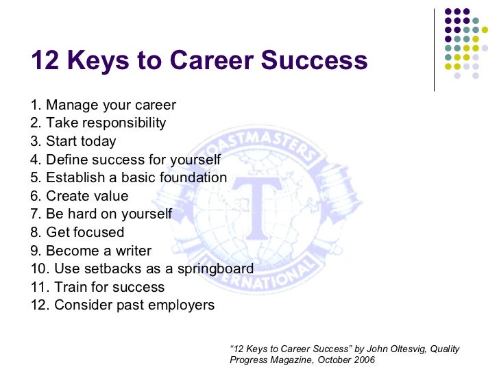 how would you define success in your career