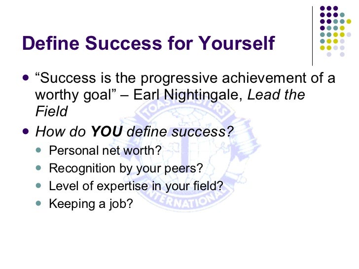 how would you define success in your career