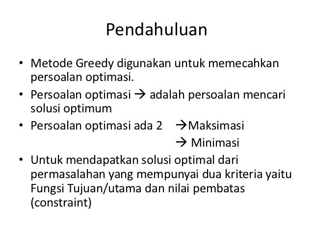 12 metode greedy