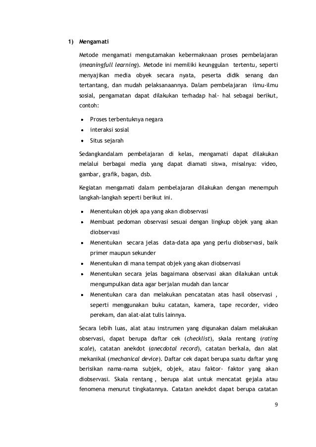 Model Pembelajaran Saintifik Mapel pai