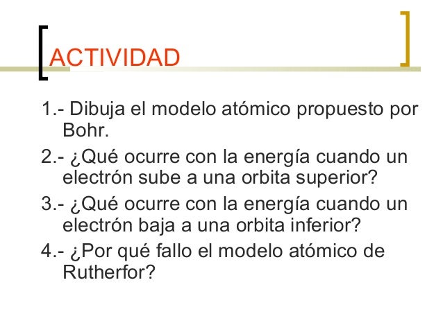 Modelo Atomico De Bohr Para El Hidrogeno
