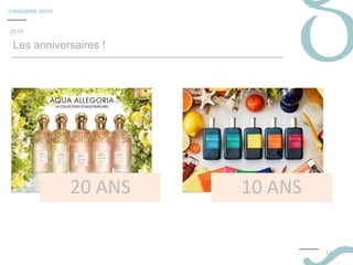 CINQUIÈME SENS
11
Les anniversaires !
2019
 