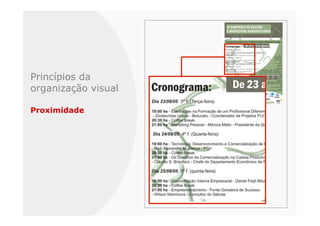 Princípios da
organização visual

Proximidade
 
