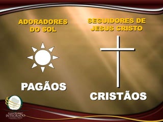 ADORADORES
DO SOL
PAGÃOS
CRISTÃOS
SEGUIDORES DE
JESUS CRISTO
 