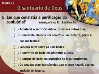 O Santuário de Deus - Ouvindo a Voz de Deus, Estudo Bíblico, Igreja Adventista