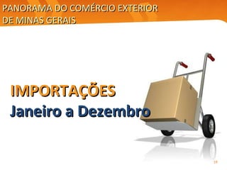IMPORTAÇÕES Janeiro a Dezembro PANORAMA DO COMÉRCIO EXTERIOR  DE MINAS GERAIS 