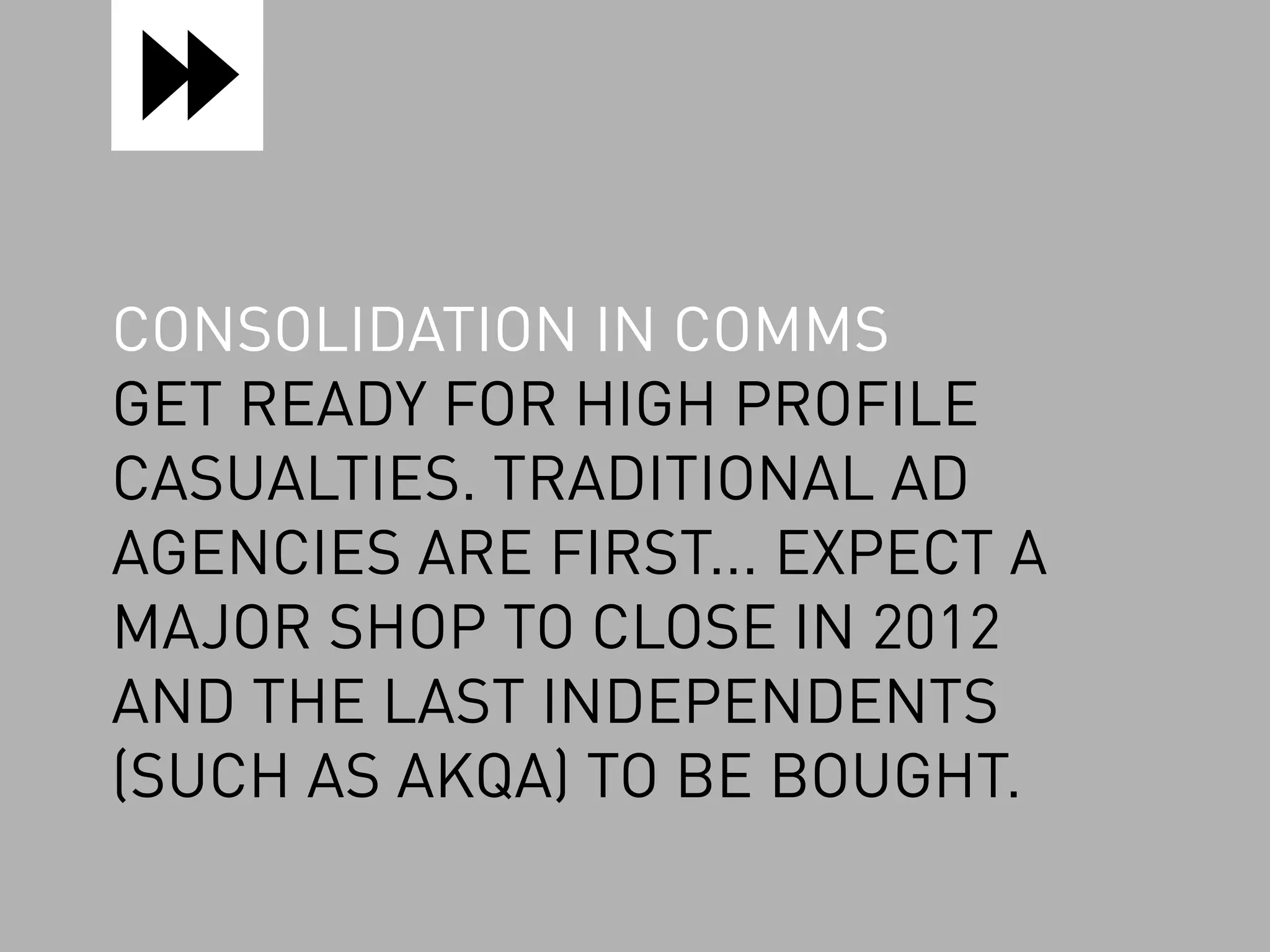 12 predictions for 2012