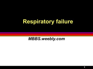 Respiratory failure MBBS.weebly.com 