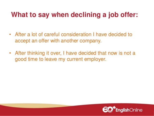decline job offer after accepting