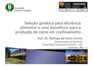 Prof. Dr. Rodrigo da Costa Gomes
               Departamento de Zootecnia
   Universidade Estadual de Londrina – UEL
                             Londrina - PR
 