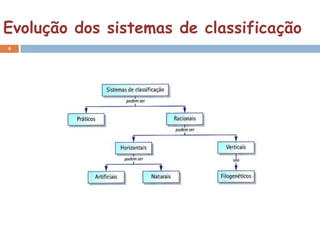 Evolução dos sistemas de classificação
4
 