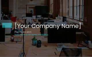 How to create a Pitch Deck - Investor Deck Template by 500 Startups