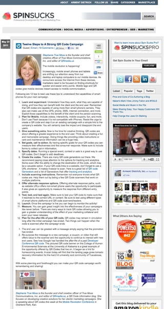 12 Steps to Creating QR Code Campaigns by @truemc | spinsucks.com