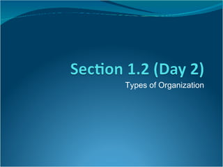 Types of Organization 