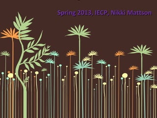 Spring 2013, IECP, Nikki Mattson
 