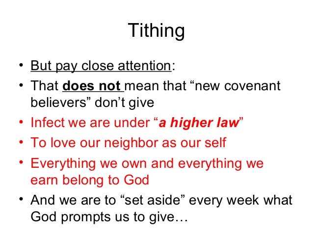 12 What Does The Bible Say About Tithing August 2009