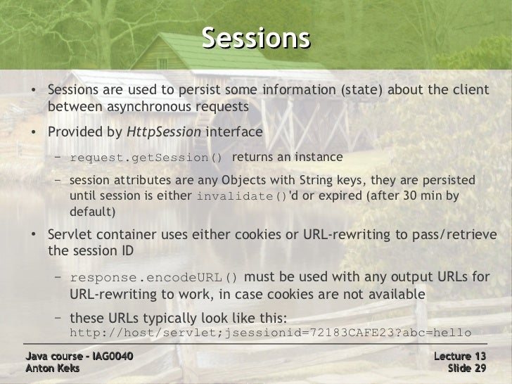 How to write cookie less session in java
