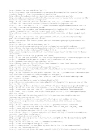 http://education.wsu.edu/blog/?p=1175
http://www.amcollege.edu/acupuncture-massage-blog/meditation-yoga/college-
students-benefit-from-transcendental-meditation
http://blog.broadband.utah.gov/providers/data-submission-portal/
http://gsomblog.clarku.edu/2010/06/11/singing-forever-young-lets-rejoice-in-the-
beautiful-game-welcome-world-cup-2010
http://blogs.rimed.cu/gestion-informacion/2010/10/27/alfabetizacion-
informacional-de-directivos-de-la-educacion-tecnica-y-profesional
http://signals.unh.edu/2012/01/25/choosing-technology-can-be-tough-%E2%80%93-
let-unh-it-guide-you/hardware_guide/
http://blogs.law.columbia.edu/genderandsexualitylawblog/2011/01/17/log-cabin-
repubs-respond-to-govt-motion-to-put-dadt-suit-on-hold
http://blogs.cedarville.edu/onevoice/2011/02/09/onevoice-at-bgsu-gospel-fest-
2011/
http://blogs.library.ucla.edu/ipmanagement/2008/04/16/university-sued-by-
publishers-over-copyright-violations
http://www.becker.edu/events/event/becker-root-beer-pong-party-re-scheduled?
mnth=2&yr=2012
http://w3.physics.lehigh.edu/news/?p=458
http://www.washington.edu/externalaffairs/uwmarketing/toolkits/blogs
http://blogs.chatham.edu/chathamscholars/2009/11/24/warhol-museum-visit-2009-
dinner-and-the-warhol/scholars2009warhol_0181-2
http://news.uscupstate.edu/2011/04/salvation-armys-toast-of-the-town-to-honor-
dr-stockwell
http://jsmartinsson.blogs.plymouth.edu/about/
http://blogs.uww.edu/machmueller/2008/09/06/response-to-all-consuming-patriotism
http://liceoemperadores.edu.mx/blog/circular-secundaria-junio/
http://pubweb.fccc.edu/strongtogether/?p=120
http://blogs.usda.gov/2010/09/02/an-iowa-community-uses-usda-recovery-act-
support-to-build-a-new-hospital/
http://cimss.ssec.wisc.edu/goes/blog/archives/6577
http://blogs.das.psu.edu/tetherton/2007/02/20/there-is-no-validated-test-for-
rbst-use-in-dairy-cows
http://blogs.oregonstate.edu/breakingwaves/2009/06/11/crabbers-collaborate-with-
osu-researchers-to-monitor-ocean-temperature-hypoxia
http://www.siam.edu/siamedu_alumni/plugins/user/store/thread=lowest-price-
levitra&ct=2510.html
http://www.ocf.berkeley.edu/~erichang/blog/?p=503
http://blog.wsu.edu/admission/index.php/2009/11/hospitality-program-one-of-the-
best-in-the-world
http://meanpeach.blogs.brynmawr.edu/2009/04/06/more-things-mean-peach-might-say
http://blogs.volstate.edu/facultycouncil/2010/10/05/why-did-you-come-here/
http://cahnrsnews.wsu.edu/2000/04/17/wsu-student-from-cheshire-ore-honored
http://www.library.drexel.edu/blogs/drexelphysics/2007/10/09/new-open-access-
physics-journal
http://graphicdesign.parsons.edu/2010/11/10/parsons-aas-graphic-design-
information-session-on-nov-15/
http://cra0001.global2.vic.edu.au/2011/05/15/pies-get-robbed-of-win/
http://election.princeton.edu/2012/07/08/election-2012-coverage-is-under-
construction/
http://blog.richmond.edu/geog279/2010/04/13/proven-crude-oil-reserves
http://radiology.stanford.edu/blog/archives/2008/09/new_64slice_com_1.html
http://jonah.eastern.edu/ccgps/?p=141
http://blog.goshen.edu/english/2010/04/05/sandra-m-gilbert
http://blog.library.villanova.edu/digitallibrary/2010/09/13/saints-students-a-
scientist-and-other-sculptures/
http://rsblank.blog.usf.edu/?p=1
http://graphicdesign.parsons.edu/2012/02/03/groupthink-the-brainstorming-myth-
by-jonathan-lehrer/
http://blogs.dfid.gov.uk/2008/11/remembering-the-dead/
http://clubs.northampton.edu/pals/links
http://student-organizations.bentley.edu/ibn/2010/01/20/welcome-to-the-
international-buddy-network-2/
http://visualculture.blogs.brynmawr.edu/2010/08/07/929-kostis-kourelis/trackback
 