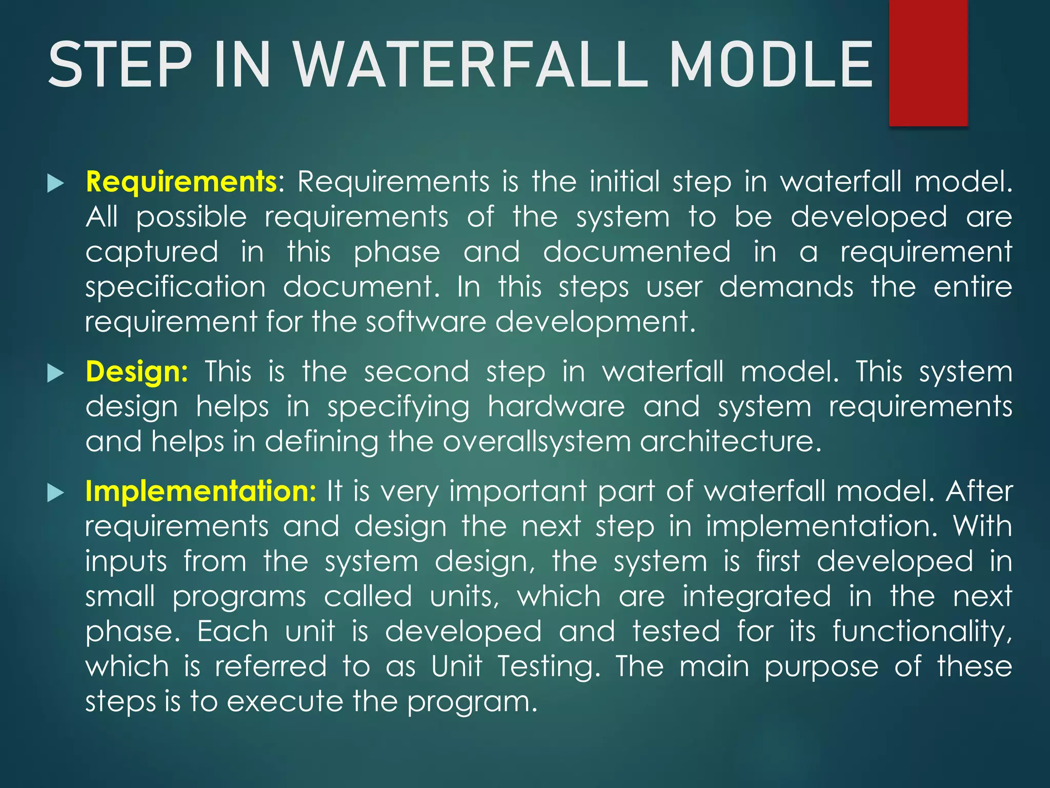 Waterfall model | PDF