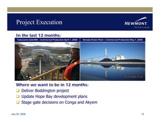 newmont mining Q22008EarningReleaseFINAL81508