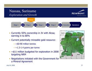 newmont mining Q22008EarningReleaseFINAL81508