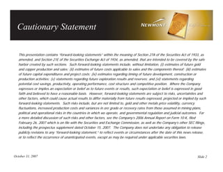 newmont mining Q3_ER_Presentation