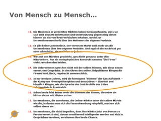 Von Mensch zu Mensch… 
