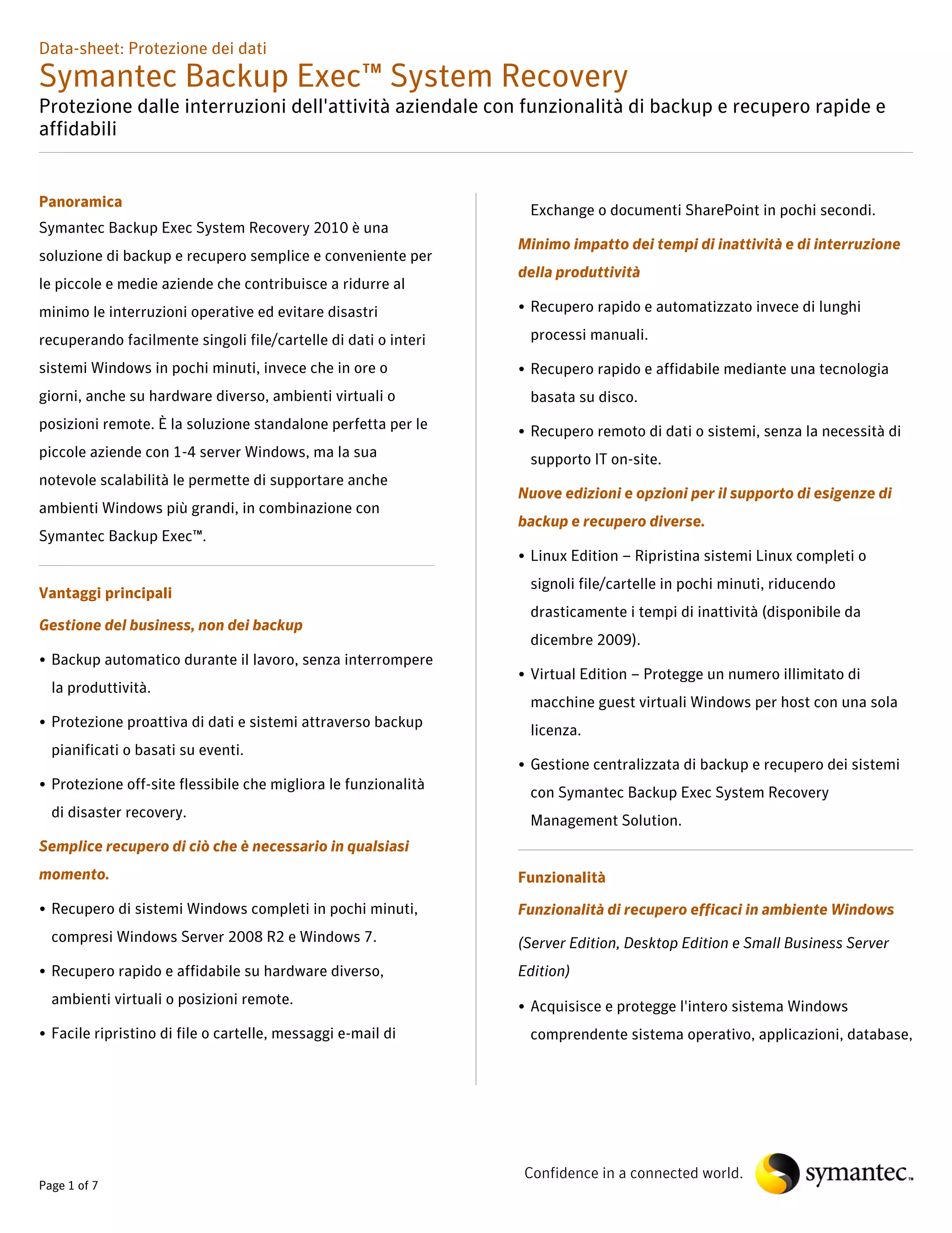 Symantec backup exec system recovery 2010 pdf