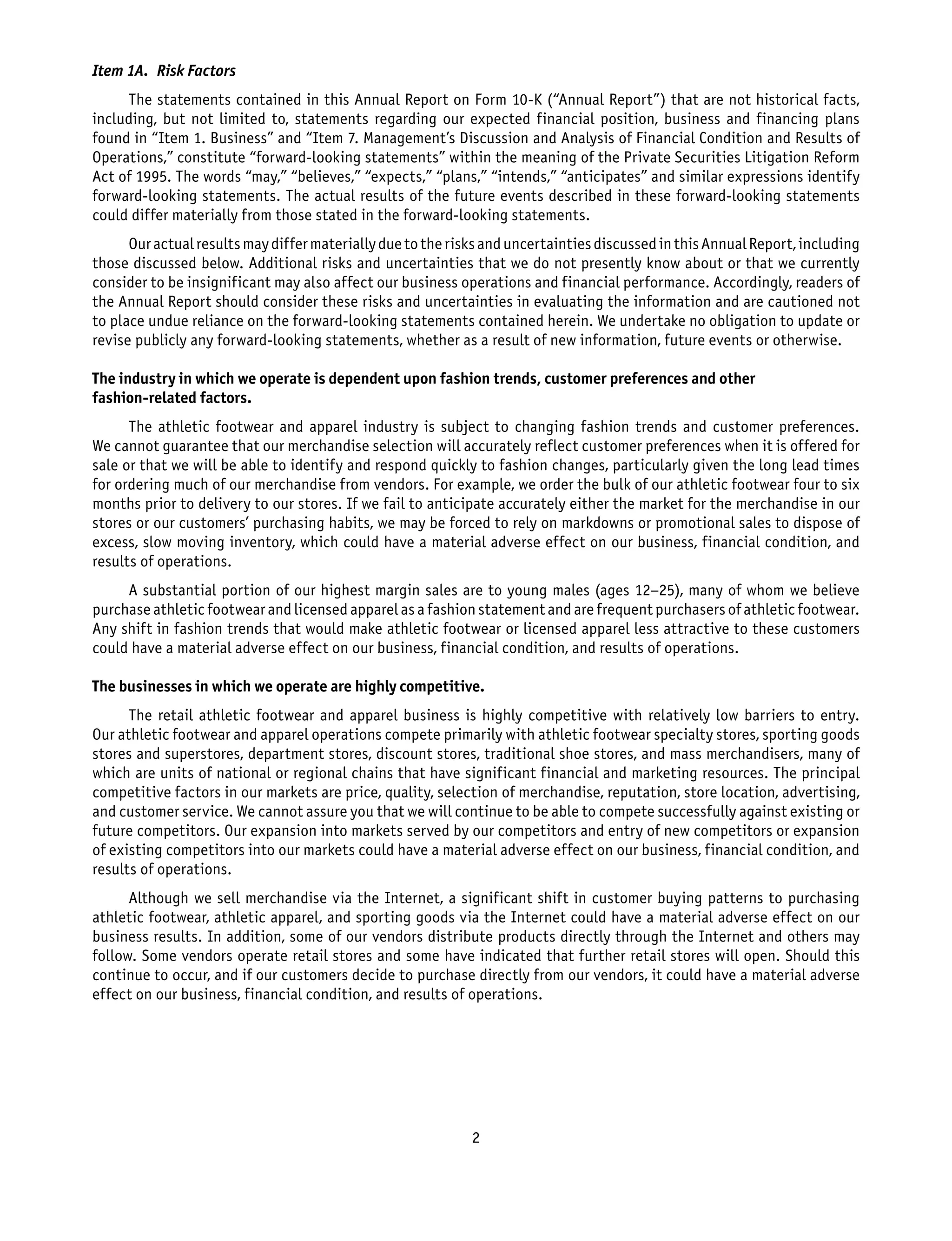 foot locker annual reports 2007