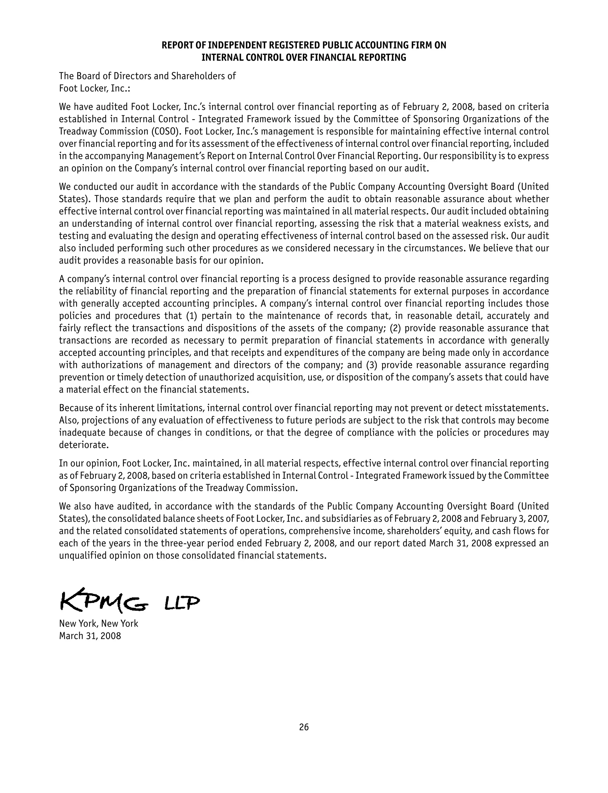 foot locker annual reports 2007